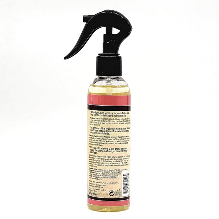 Difeel vitamin e leave in conditioning spray 177ml anti frizz smooth and hydrated hair care spray
