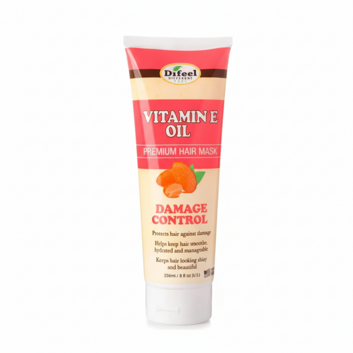 Difeel vitamin e oil premium hair mask 8oz damage control repair and strengthening hair treatment