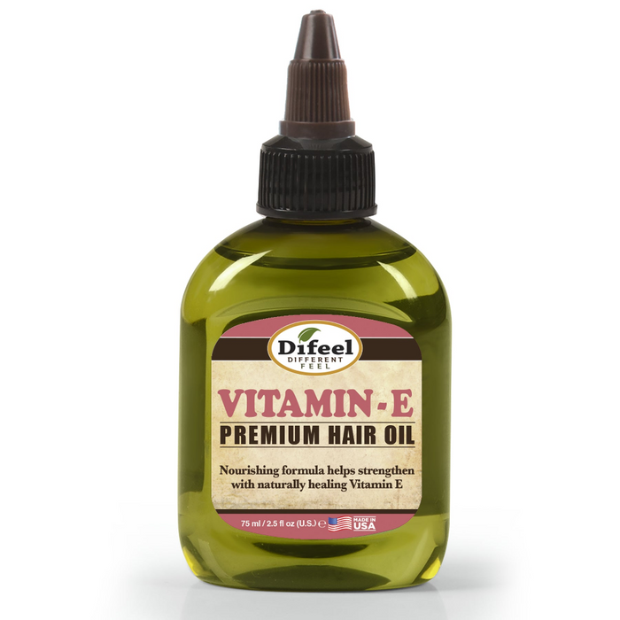 Difeel vitamin e oil premium hair oil 75ml thinning hair support strengthening scalp nourishment care