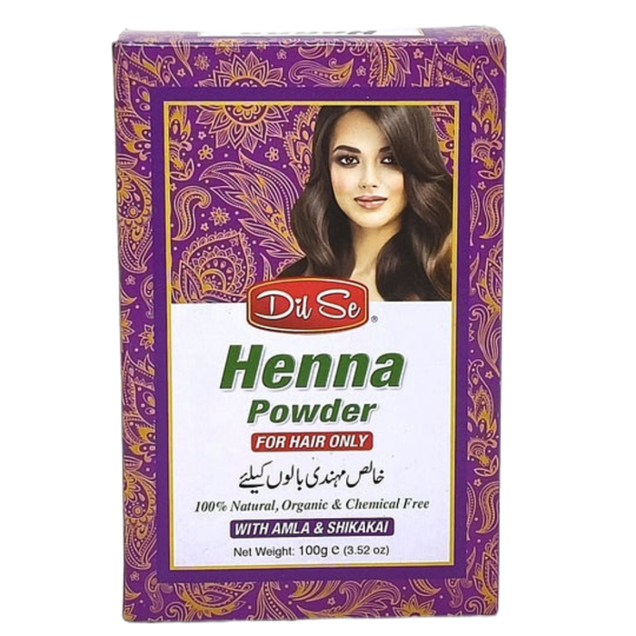 dil se henna powder 100g natural herbal hair color conditioning strengthening hair treatment shine smooth natural hair care product