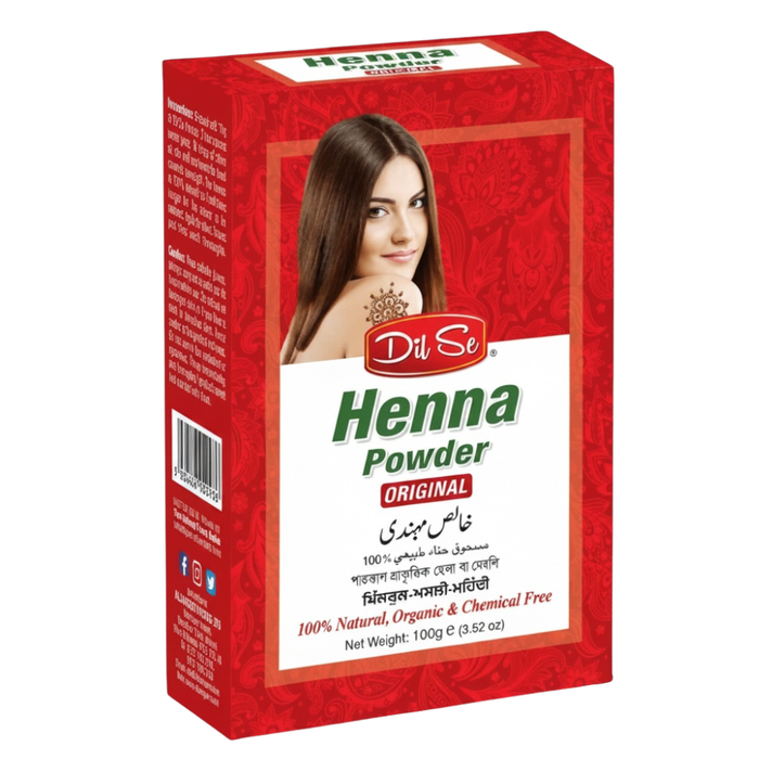 dil se henna powder 100ml natural hair coloring conditioning henna herbal strengthening smooth shiny hair care product