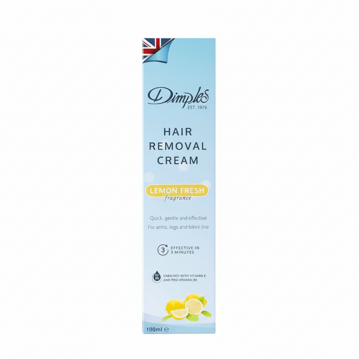 dimples lemon fresh hair removal cream 100ml arms legs smooth skin hair removal gentle citrus formula soft fresh skin care product