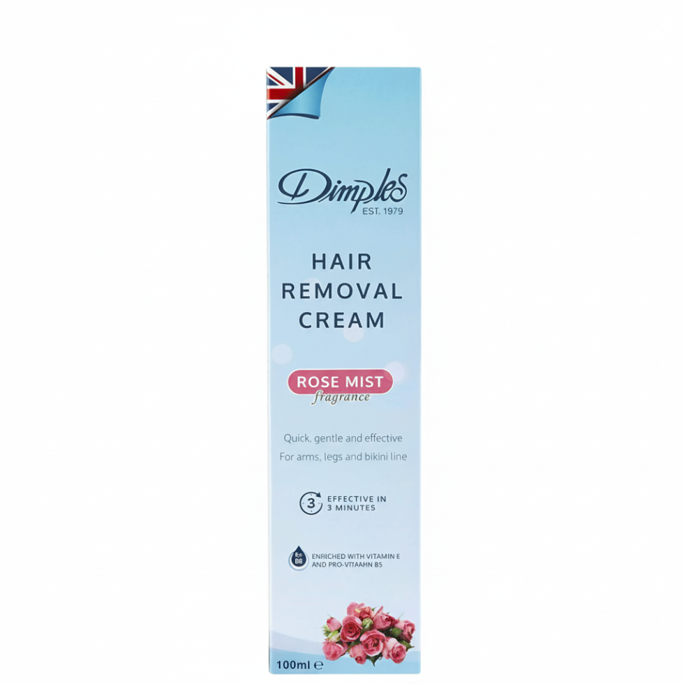 dimples rose mist hair removal cream 100ml smooth soft skin hair removal gentle floral fragrance at home grooming care product