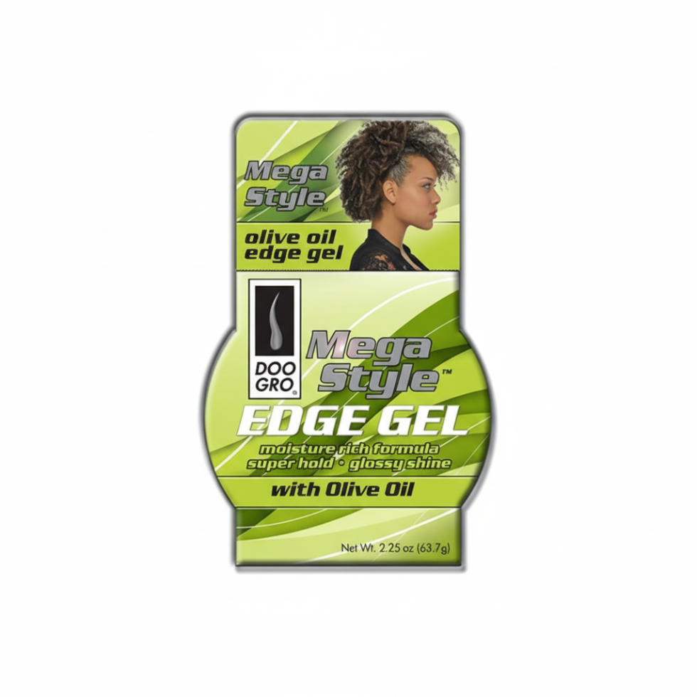 Doo Gro mega style edge gel with olive oil for strong hold and smooth sleek edges