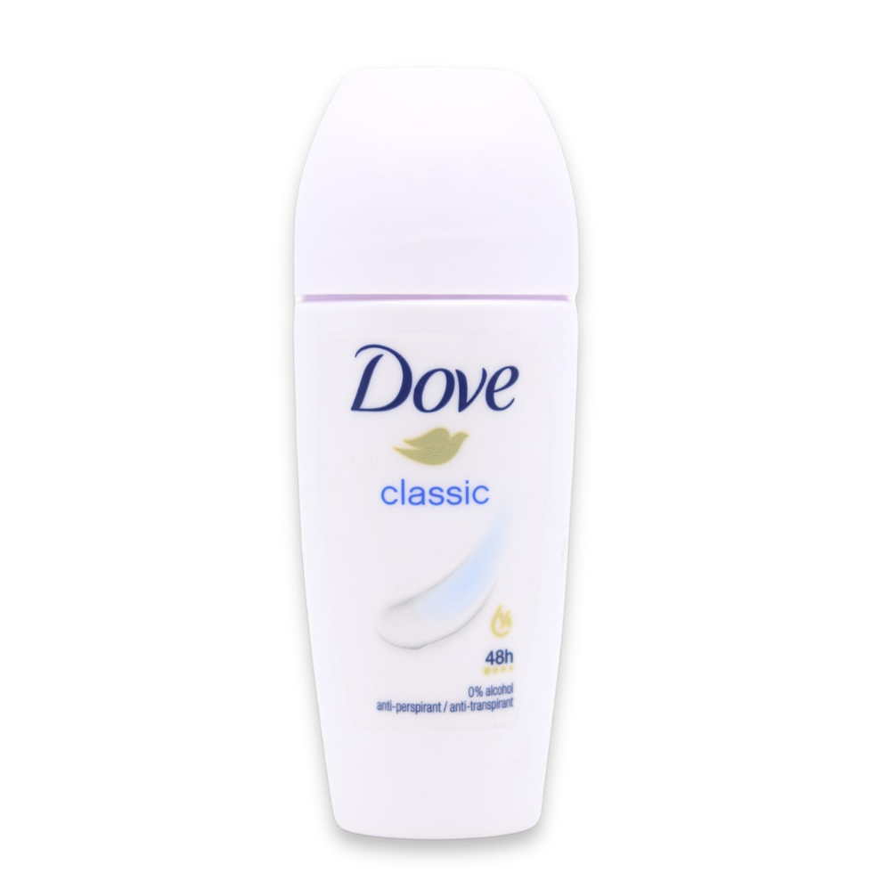 dove classic roll on deodorant 50ml 48 hour freshness moisturizing underarm care gentle quick dry non sticky deodorant for daily use