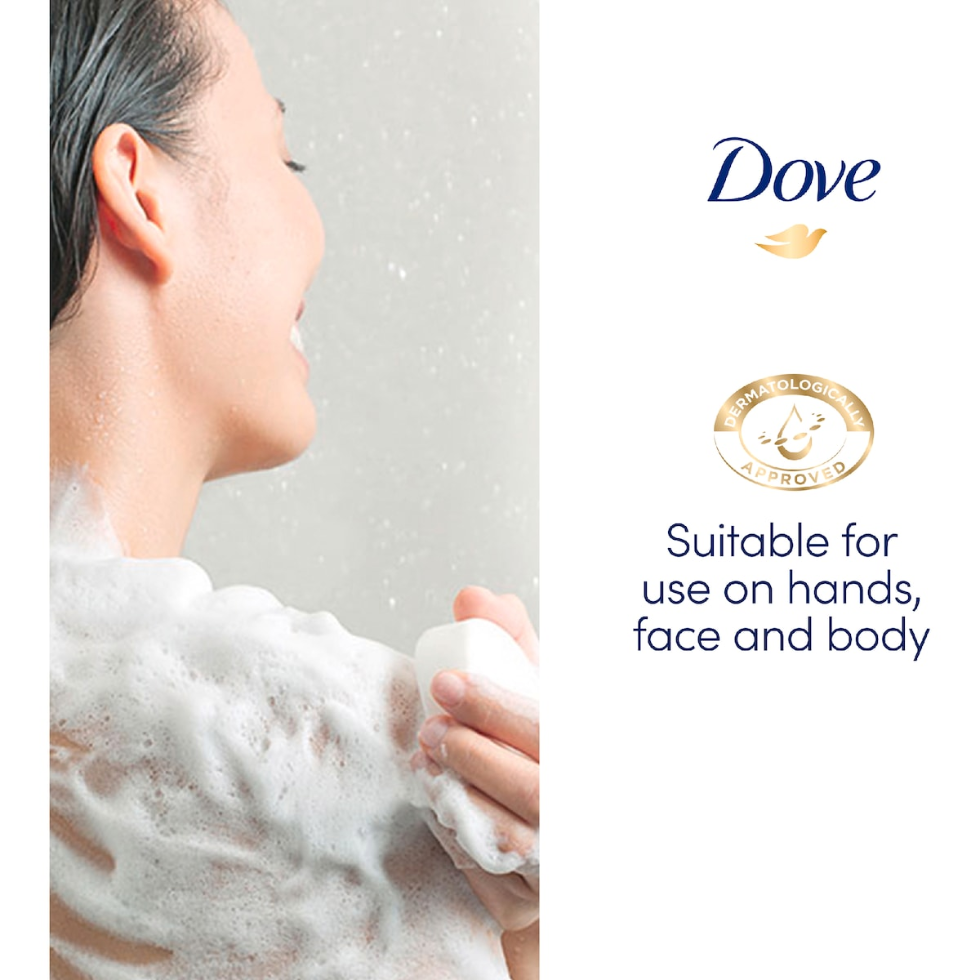 dove beauty cream bar 4x90g moisturizing cleansing nourishing soap gentle face and body care bar soft smooth hydrated skin cleanser