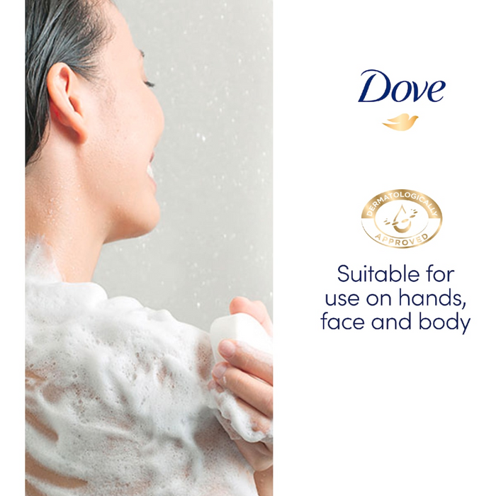 dove beauty cream bar 4x90g moisturizing cleansing nourishing soap gentle face and body care bar soft smooth hydrated skin cleanser