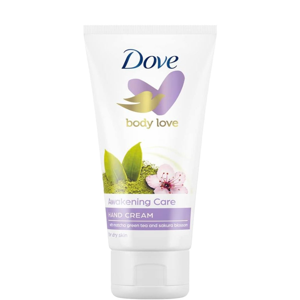 dove body love awakening care hand cream 75ml matcha sakura hydrating hand cream soft smooth nourished hands lightweight non greasy hand moisturizer