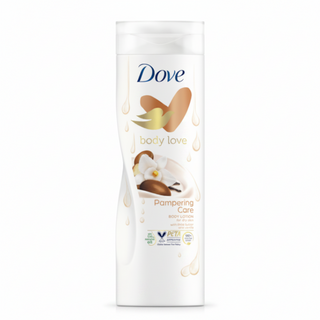 dove body love pampering care body lotion 250ml shea butter hydrating nourishing lotion for dry skin soft smooth pampered skin care cream lightweight moisturizer