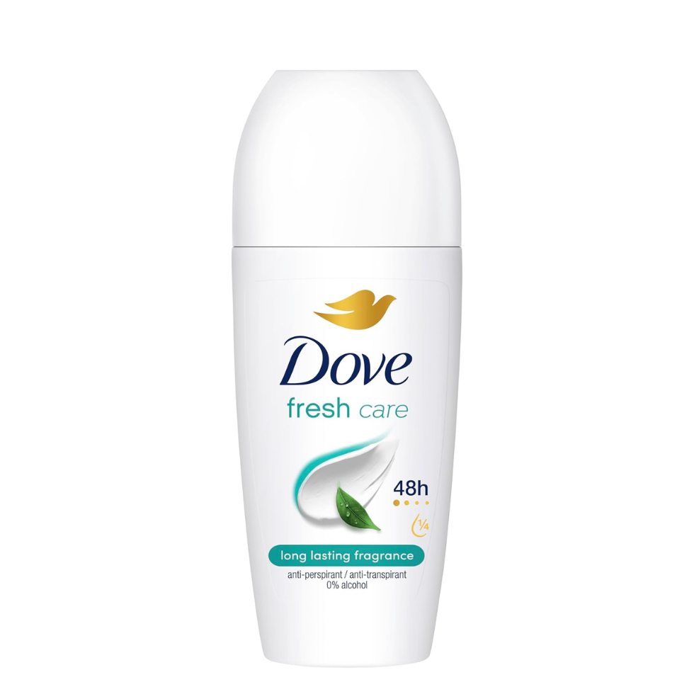 dove fresh care 48h anti perspirant roll on deodorant 50ml long lasting freshness sweat protection soft underarm care quick dry non sticky deodorant