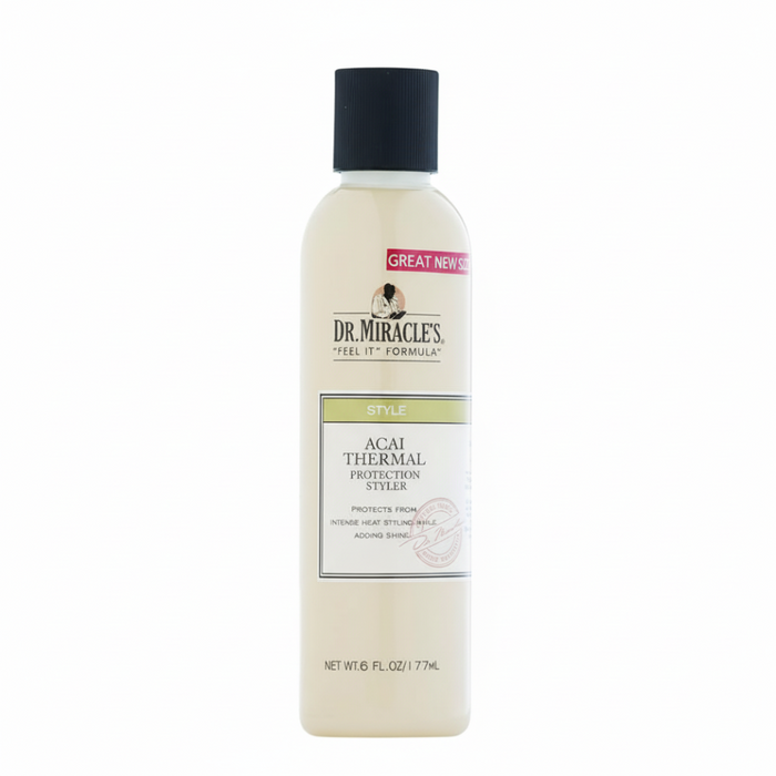 dr miracles acai thermal protection styler heat protect hair cream for smooth frizz free shiny hair