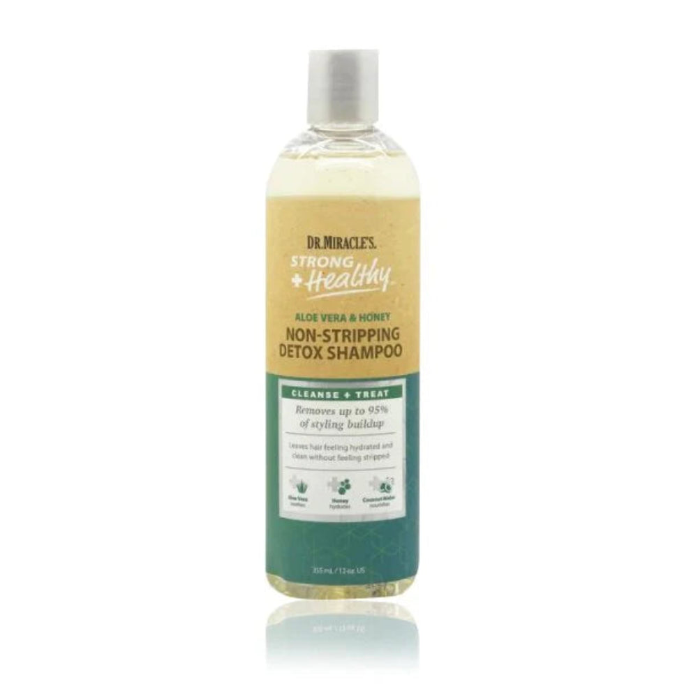 dr miracle’s aloe vera honey detox shampoo 355ml gentle scalp cleansing non stripping hydrating shampoo