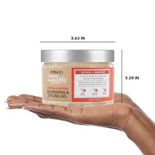 dr miracle’s biotin aloe vera nourishing styling gel 12oz curl definition hold frizz control hair gel