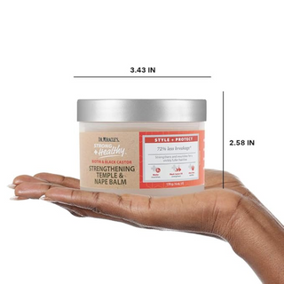 dr miracle’s biotin black castor oil temple nape balm 6oz strengthen edges reduce breakage nourish thinning hair