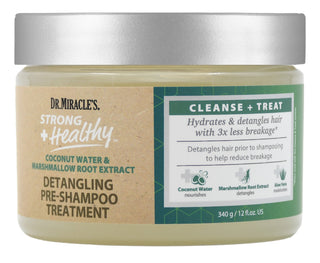 dr miracle’s coconut water marshmallow root pre shampoo treatment detangling hair softening breakage control care product