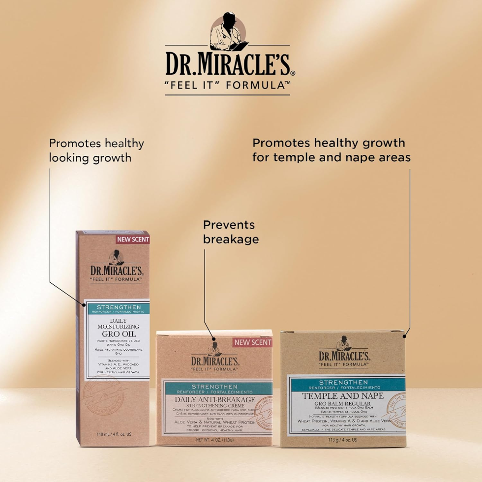 dr miracles daily moisturizing gro oil for hair growth and scalp treatment for healthy shiny hair