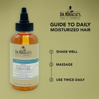 dr miracles daily moisturizing gro oil for hair growth and scalp treatment for healthy shiny hair