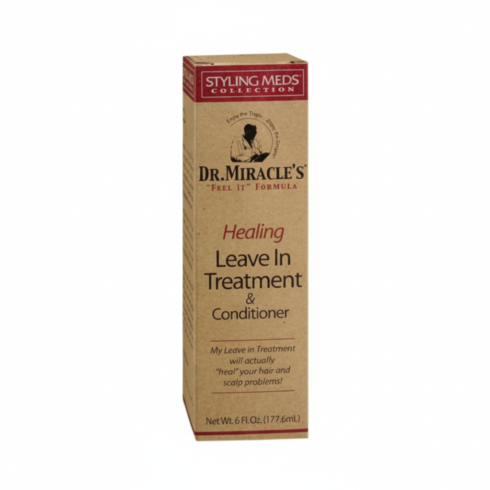 dr miracle’s healing leave in treatment conditioner 6oz hair repair care frizz control strengthening hair cream