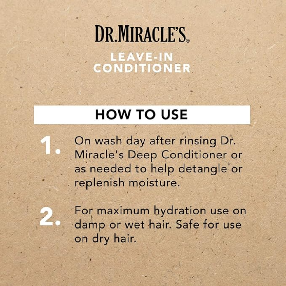 dr miracles leave in conditioner for detangling hydrating and strengthening soft manageable hair