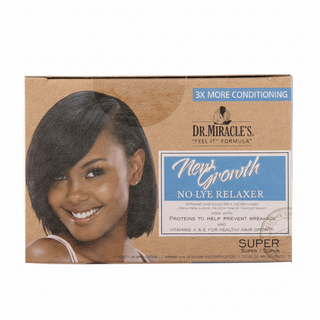 dr miracles regular strength no lye relaxer for smoothing new growth and straight soft hair