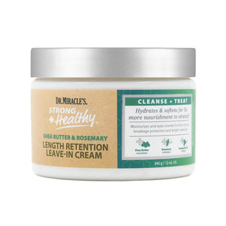dr miracle’s shea butter rosemary leave in cream 340g length retention moisturizing hair care cream
