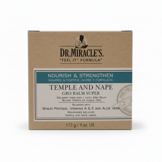 dr miracles temple and nape gro balm gentle strength for hair growth shine and edge care