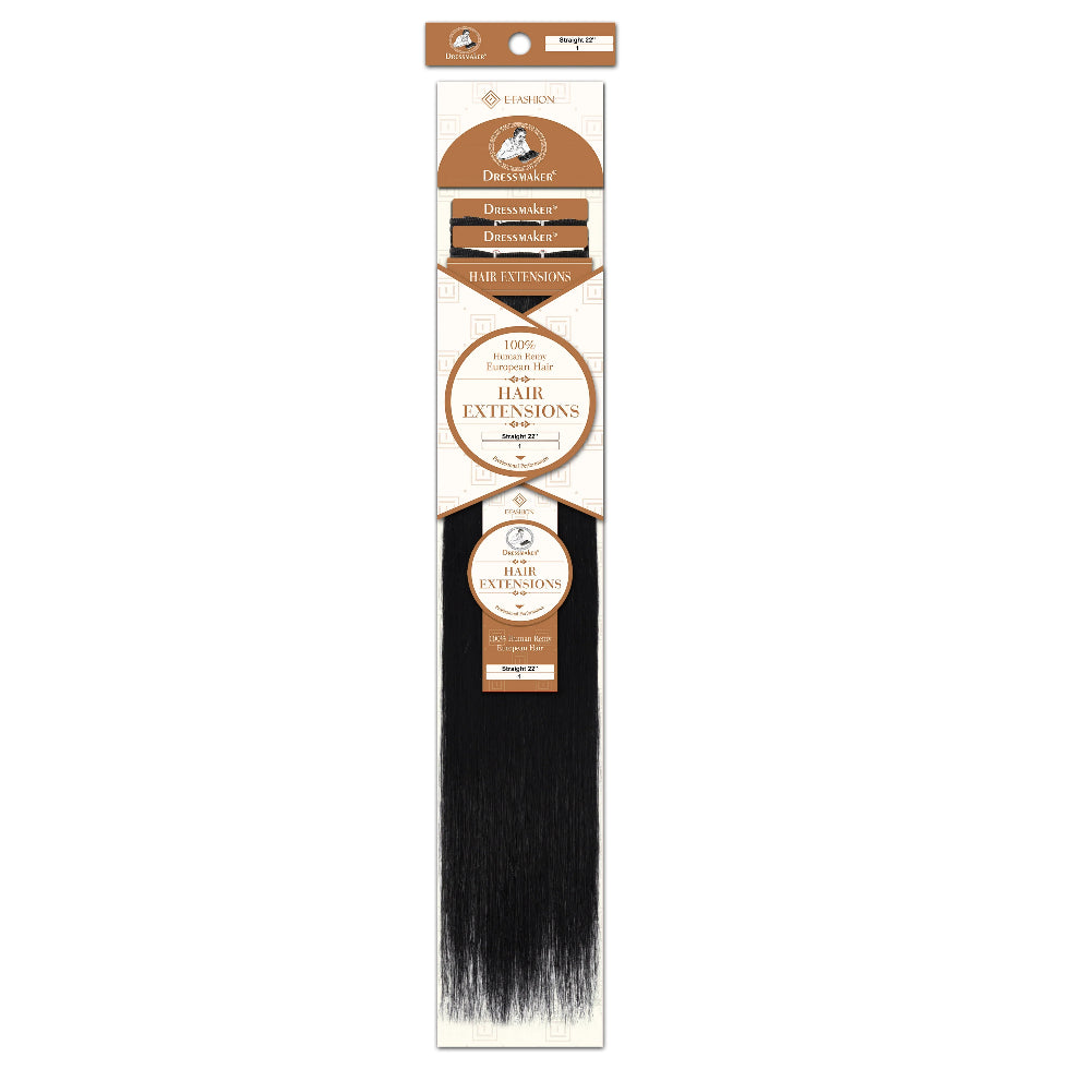 Dressmaker human Remy European weft straight hair 22 inch single weft silky smooth natural shine long length extensions