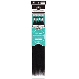 Dressmaker Nano 1 black Remy human hair extensions 18 inch 100pcs seamless natural volume
