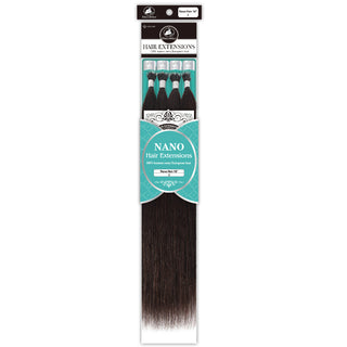 Dressmaker Nano 2 dark brown Remy human hair extensions 18 inch 100pcs seamless natural volume