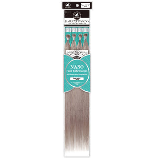 Dressmaker Nano silver Remy human hair extensions 18 inch 100pcs seamless cool tone volume
