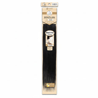 Dressmaker virgin Brazilian straight weave jet black human hair extensions with smooth silky texture and shine**