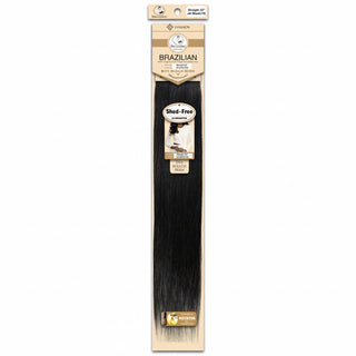 Dressmaker virgin Brazilian straight weave jet black human hair extensions with smooth silky texture and shine**