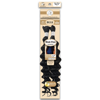 Dressmaker virgin Brazilian boho braids 1 deep bulk 20 inch natural black boho wave human hair for braiding and styling
