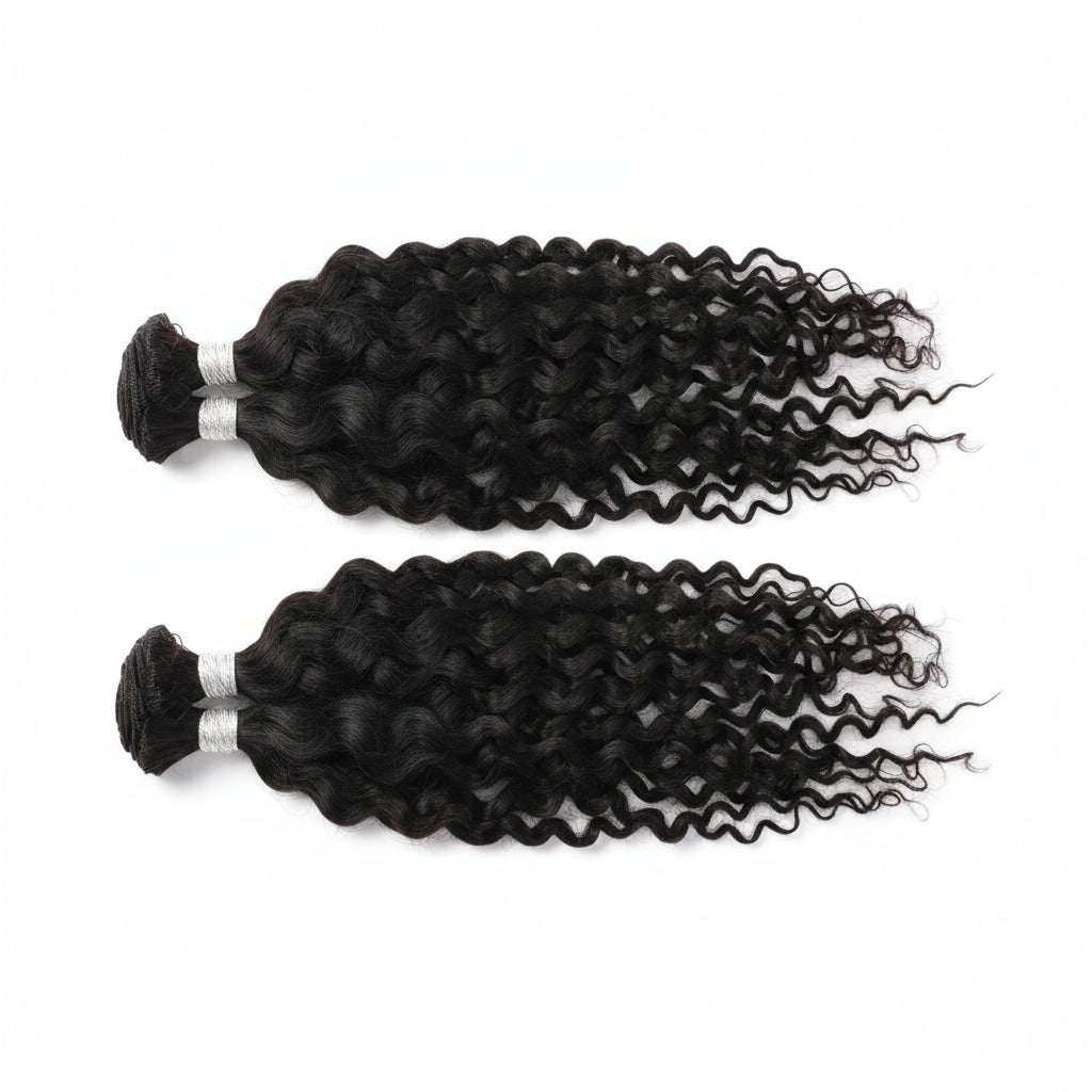 Dressmaker 18 inch virgin Brazilian water wave bulk hair for boho braids in natural color human hair extensions