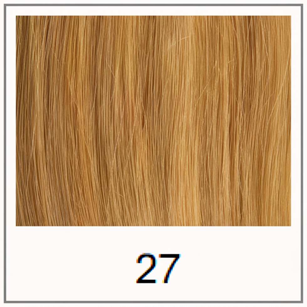 Dressmaker 8 Piece Double Weft Clip-In Hair Extensions in Honey Blonde (#27)