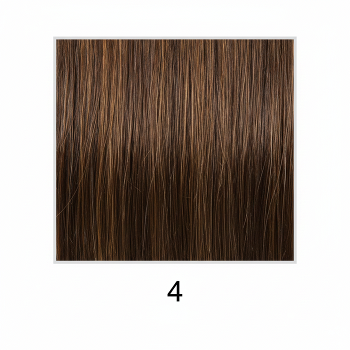 Dressmaker 8 Piece Double Weft Clip-In Hair Extensions in Medium Brown (#4)