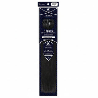 Dressmaker 20 inch 8-piece double weft straight clip-in hair extensions for volume and length**