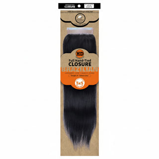 Dressmaker HD luxury 5x5 free part straight lace closure with virgin Remy human hair and seamless scalp blend**