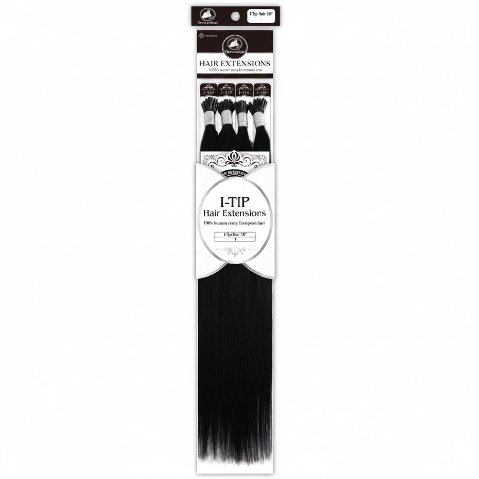 Dressmaker Remy European I-Tip straight human hair extensions 100pcs for natural length and volume**