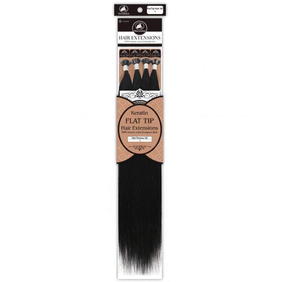 Dressmaker Remy European keratin flat tip straight human hair extensions for natural length and volume**