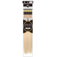 Dressmaker Remy European micro-loop straight hair extensions 18 inch 613 platinum blonde 100pcs human hair silky salon quality extensions