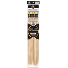 Dressmaker Remy European micro-loop straight hair extensions 18 inch P18/613 blonde highlight blend 100pcs human hair silky salon finish extensions