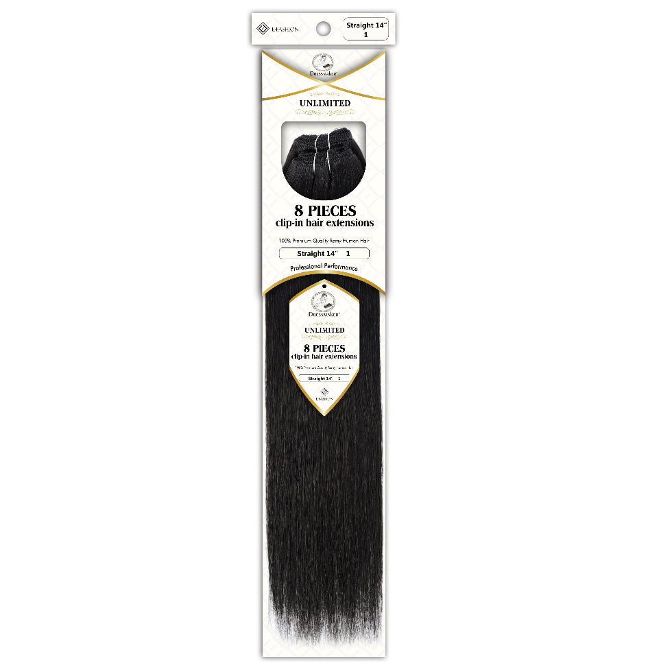 dressmaker unlimited human hair extensions straight 14 inch color 1 natural smooth length volume hair styling