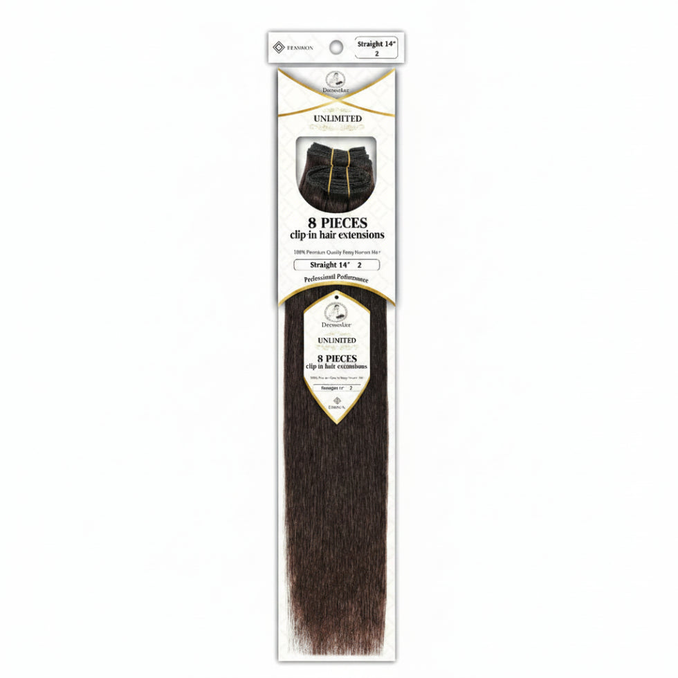 dressmaker unlimited human hair extensions straight 14 inch color 2 for natural smooth voluminous hair styling