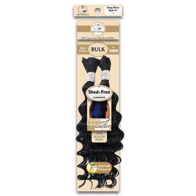 Dressmaker Virgin Brazilian Boho Braids 1 Deep Bulk 14 inch natural black human hair extensions