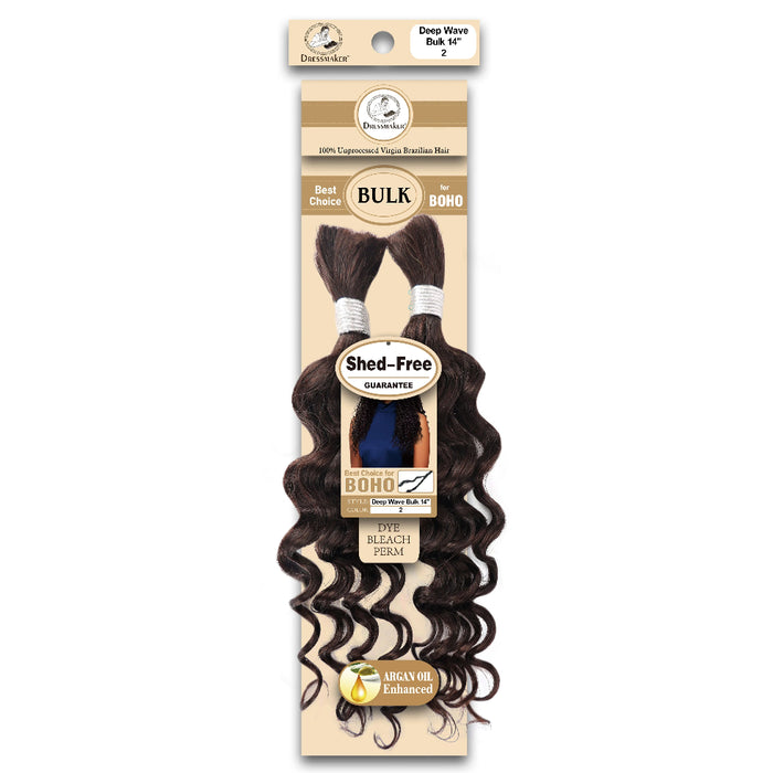 Dressmaker Virgin Brazilian Boho Braids Deep Bulk 14 Inch Human Hair Extensions