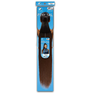 Dressmaker virgin human hair straight drawstring ponytail 18 inch T1B/30 brown caramel highlight salon quality hair extension