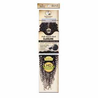 Dressmaker virgin Remy deep wave 4x4 lace closure middle part natural color human hair closure**