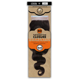 Dressmaker virgin Remy HD luxury 6x6 body wave lace closure 12 inch free part natural human hair closure