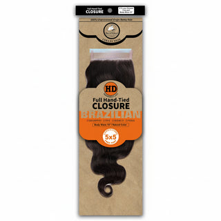 Dressmaker HD luxury 5x5 free part body wave lace closure with virgin Remy human hair and natural scalp effect**